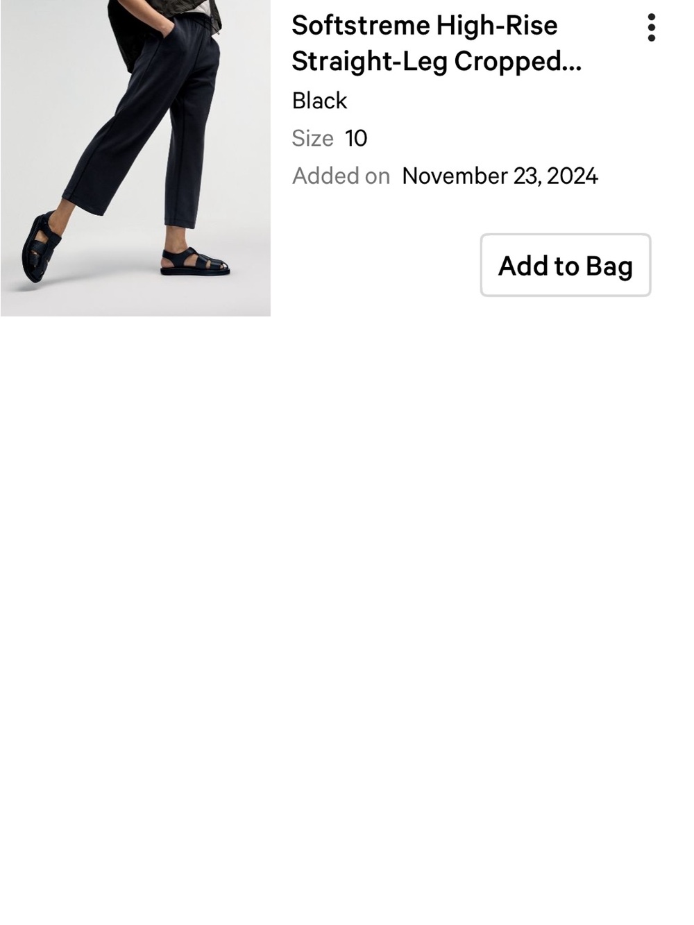 lululemon athletica Wide-Leg Pants in Black - Picture 2 of 3